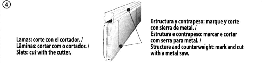 acortar el ancho de una veneciana de pvc