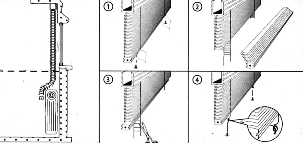 acortar el alto de una veneciana de pvc